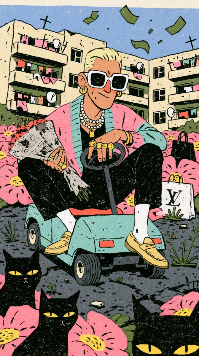 DVOR post · surreal gopnik gospel artwork