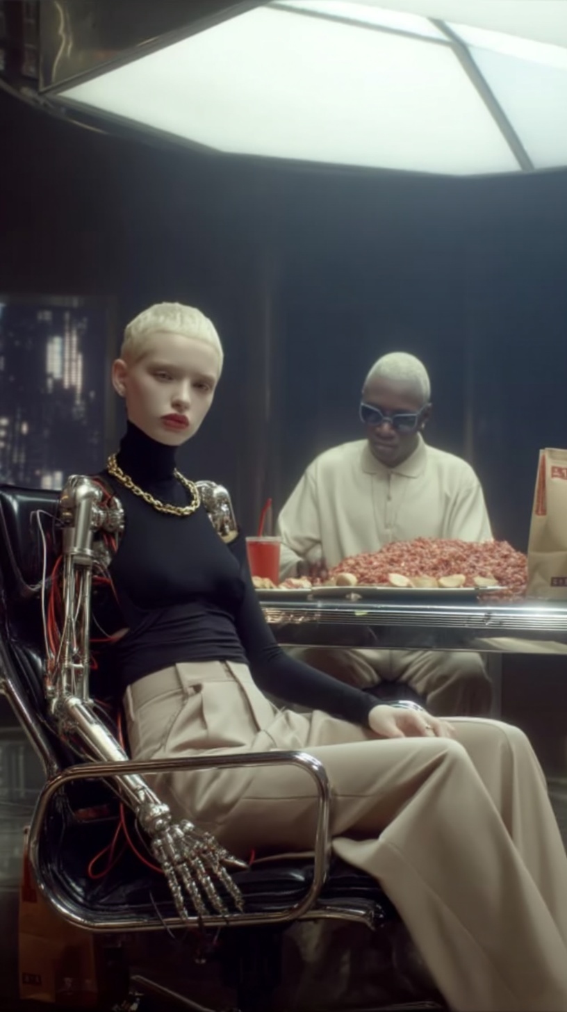 NINNA post · cyborg in a neon diner
